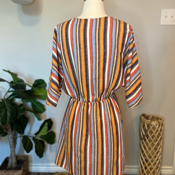 BTQ Striped Linen Cotton Blend Dress - Picture 3 of 9